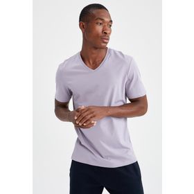 DeFacto M7668AZ21SP Basic Slim Fit V Yaka Erkek T-shirt