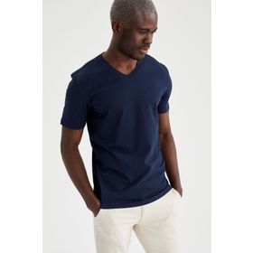DeFacto M7668AZ21SP Basic Slim Fit V Yaka Erkek T-shirt