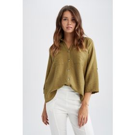 DeFacto M9407AZ22AU Regular Fit Cepli Apoletli Gömlek Tunik