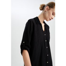 DeFacto M9407AZ22AU Regular Fit Cepli Apoletli Gömlek Tunik