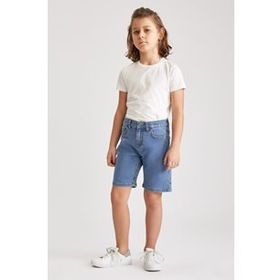 DeFacto M9583A620SMBK47 Slim Fit Jean Erkek Çocuk Şort