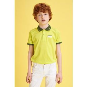 DeFacto N1413A6.20SP.YL347 Sarı Pike Polo Yaka Kısa Kollu Erkek Çocuk T-shirt