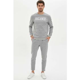 DeFacto N2476AZ.20SP.GR110 Gri Slim Fit Erkek Eşofman Altı