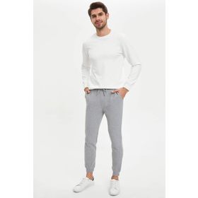DeFacto N2476AZ.20SP.GR110 Gri Slim Fit Erkek Eşofman Altı