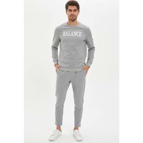 DeFacto N2476AZ.20SP.GR110 Gri Slim Fit Erkek Eşofman Altı