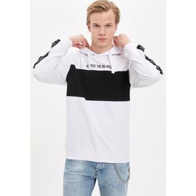 DeFacto N2572AZ20SPWT34 Renk Bloklu Kapüşonlu Erkek Sweatshirt