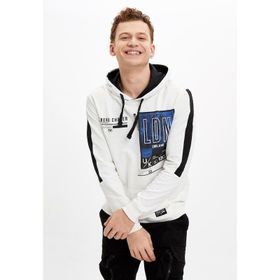 DeFacto N2574AZ20SPER105 Kapüşonlu Regular Fit Erkek Sweatshirt