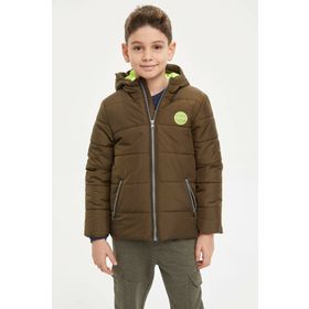 DeFacto N2657A6.19CW.KH276 Kahverengi Kapitoneli Basic Kapüşonlu Erkek Çocuk Mont