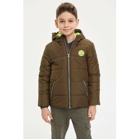 DeFacto N2657A6.19CW.KH276 Kahverengi Kapitoneli Basic Kapüşonlu Erkek Çocuk Mont