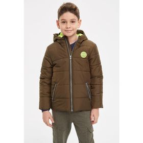DeFacto N2657A6.19CW.KH276 Kahverengi Kapitoneli Basic Kapüşonlu Erkek Çocuk Mont