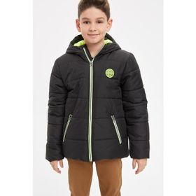 DeFacto N2657A6.19CW.KH276 Kahverengi Kapitoneli Basic Kapüşonlu Erkek Çocuk Mont
