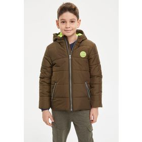 DeFacto N2657A6.19CW.KH276 Kahverengi Kapitoneli Basic Kapüşonlu Erkek Çocuk Mont