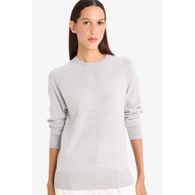 DeFacto N9139AZ.19CW.BN409 Kahverengi Relax Fit Basic Triko Kadın Kazak