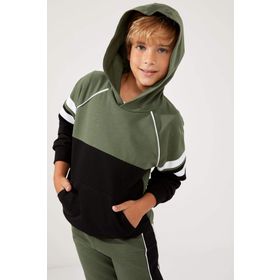 DeFacto N9296A619CWBK27 Fermuarlı Kapüşonlu Erkek Çocuk Sweatshirt