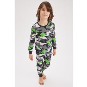 DeFacto N9605A620SPRD2 Baskılı Kısa Kollu Erkek Çocuk Pijama Takımı