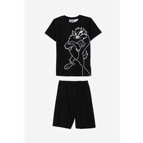 DeFacto N9605A620SPRD2 Baskılı Kısa Kollu Erkek Çocuk Pijama Takımı
