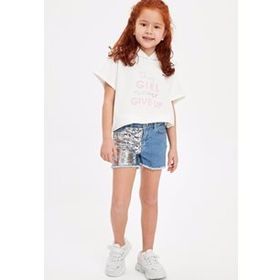 DeFacto N9731A620SPNM28 Kısa Jean Kız Çocuk Şort
