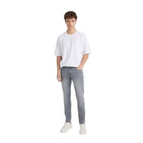 DeFacto Pedro Gri Slim Fit Dar Kalıp Normal Bel Dar Paça Cepli Erkek Jean Pantolon