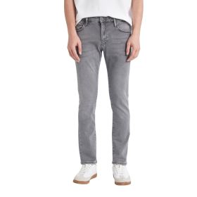 DeFacto Pedro Gri Slim Fit Dar Kalıp Normal Bel Dar Paça Erkek Jean Pantolon