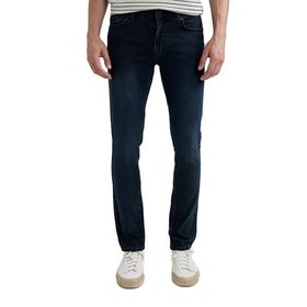 DeFacto Pedro İndigo Slim Fit Dar Kalıp Normal Bel Dar Paça Erkek Jean Pantolon