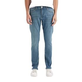 DeFacto Pedro Mavi Slim Fit Dar Kalıp Normal Bel Dar Paça Erkek Jean Pantolon