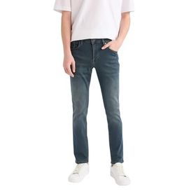 DeFacto Pedro Yeşil Slim Fit Dar Kalıp Normal Bel Dar Paça Erkek Jean Pantolon