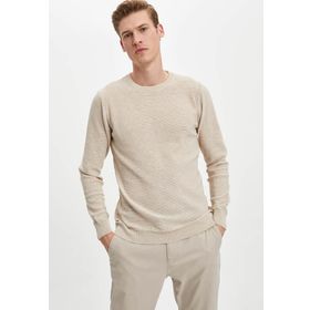 DeFacto R1054AZ20WN Bordo Bisiklet Yaka Slim Fit Triko Erkek Kazak