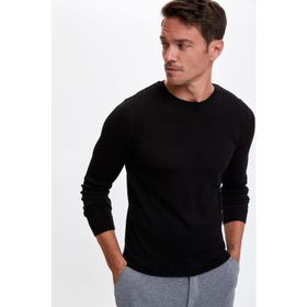DeFacto R1054AZ20WN Bordo Bisiklet Yaka Slim Fit Triko Erkek Kazak