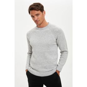 DeFacto R1054AZ20WN Bordo Bisiklet Yaka Slim Fit Triko Erkek Kazak