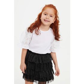 DeFacto R3061A620SMWT34 Balon Kol Kız Çocuk Bluz