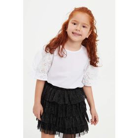 DeFacto R3061A620SMWT34 Balon Kol Kız Çocuk Bluz