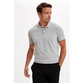 DeFacto R3439AZ.20SM.BG448 Bej Polo Yaka Kısa Kollu Regular Fit Erkek T-Shirt
