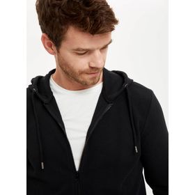 DeFacto R5775AZ20AU Erkek Kapüşonlu Fermuarlı Regular Fit Sweatshirt