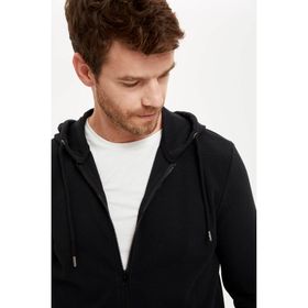 DeFacto R5775AZ20AU Erkek Kapüşonlu Fermuarlı Regular Fit Sweatshirt