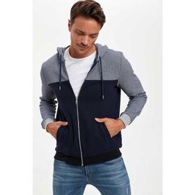 DeFacto R5775AZ20AU Erkek Kapüşonlu Fermuarlı Regular Fit Sweatshirt