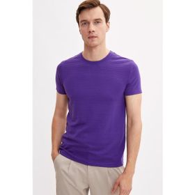 DeFacto R5812AZ20SMBK27 Bisiklet Yaka Kısa Kollu Slim Fit Erkek T-shirt