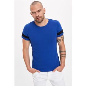 DeFacto R5812AZ20SMBK27 Bisiklet Yaka Kısa Kollu Slim Fit Erkek T-shirt