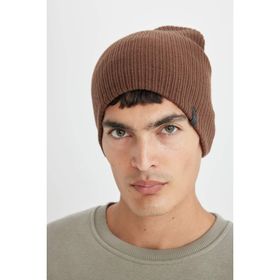 DeFacto R6055AZ24WN Basic Düz Triko Erkek Bere