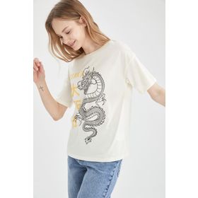 DeFacto Regular Fit Baskılı Tişört U7062AZ21SP