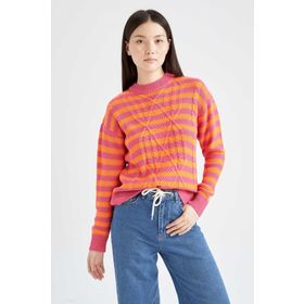 DeFacto Regular Fit Bisiklet Yaka Kazak