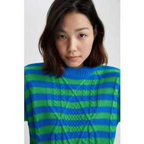 DeFacto Regular Fit Bisiklet Yaka Kazak