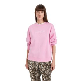 DeFacto Relax Bordo Fit Bisiklet Yaka Baskılı Kalın Kadın Sweatshirt