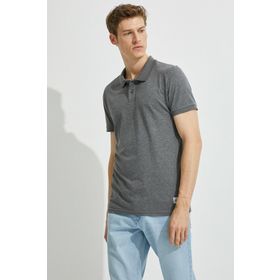DeFacto S3618AZ20HSBK27 Siyah Polo Yaka Slim Fit Pamuklu Erkek T-Shirt