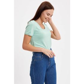 DeFacto S3930AZ20SM Erkek Slim Fit V Yaka Basic Tişört