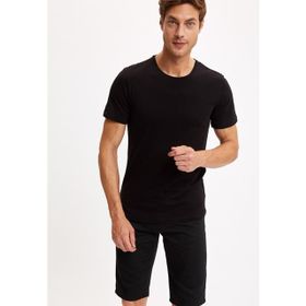 DeFacto S5345AZ20HS Erkek Regular Fit Bisiklet Yaka Basic Pamuklu Tişört