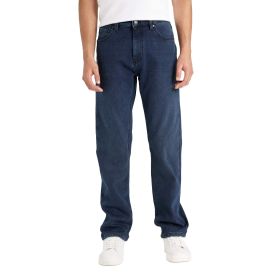 DeFacto Sergio İndigo Regular Fit Normal Kalıp Normal Bel Boru Paça Erkek Jean Pantolon