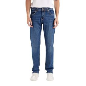 DeFacto Sergio Mavi Regular Fit Normal Bel Boru Paça Erkek Jean Pantolon