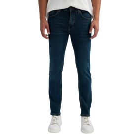 DeFacto Sergio Yeşil Regular Fit Normal Kalıp Normal Bel Boru Paça Erkek Jean Pantolon
