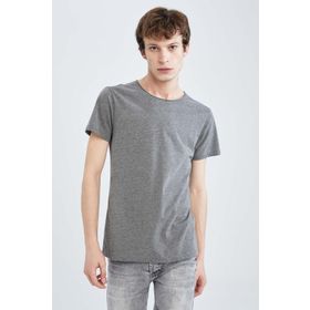 DeFacto Slim Fit Bisiklet Yaka Basic Kısa Kollu Tişört