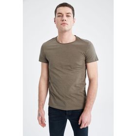 DeFacto Slim Fit Bisiklet Yaka Basic Kısa Kollu Tişört
